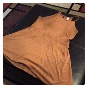 Suede dress XXL
